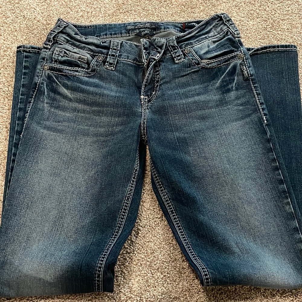 Silver Flare Jeans